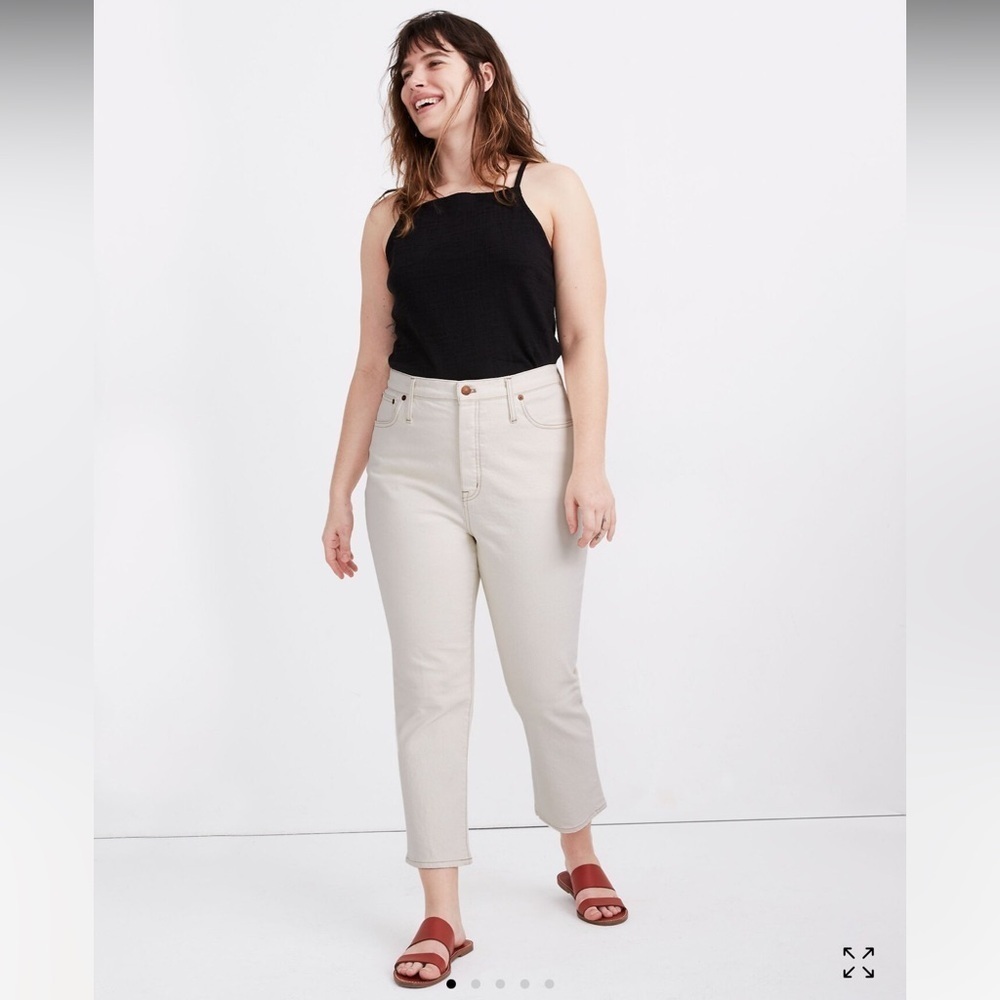 Madewell Slim Demi-Boot Jeans in Cloud Lining